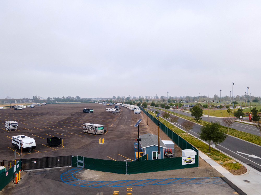 RV Storage Depot Great Park, Irvine, California.